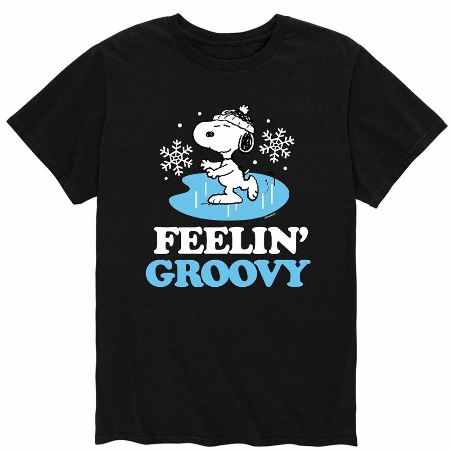 Tops * | Men'S Peanuts Feelin Groovy Tee