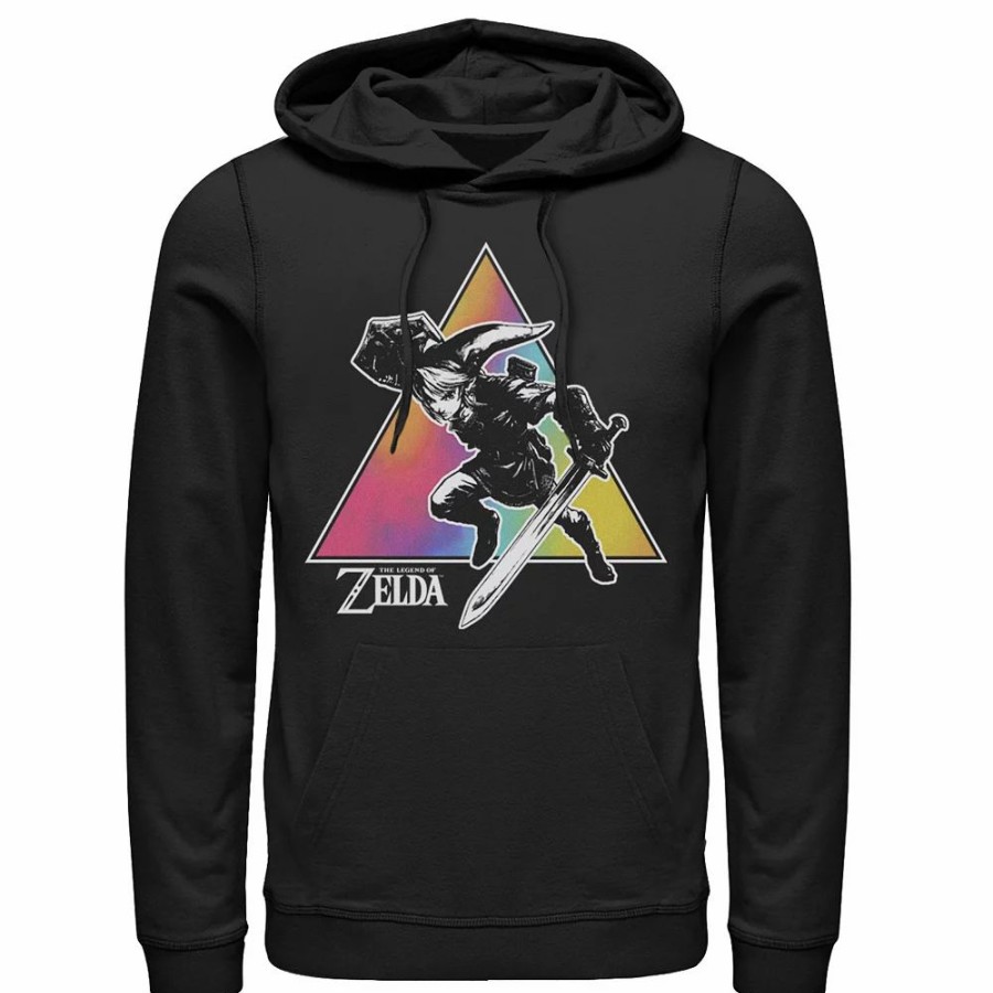 Tops * | Men'S Zelda Link Tie Dye Triangle Portrait Hoodie