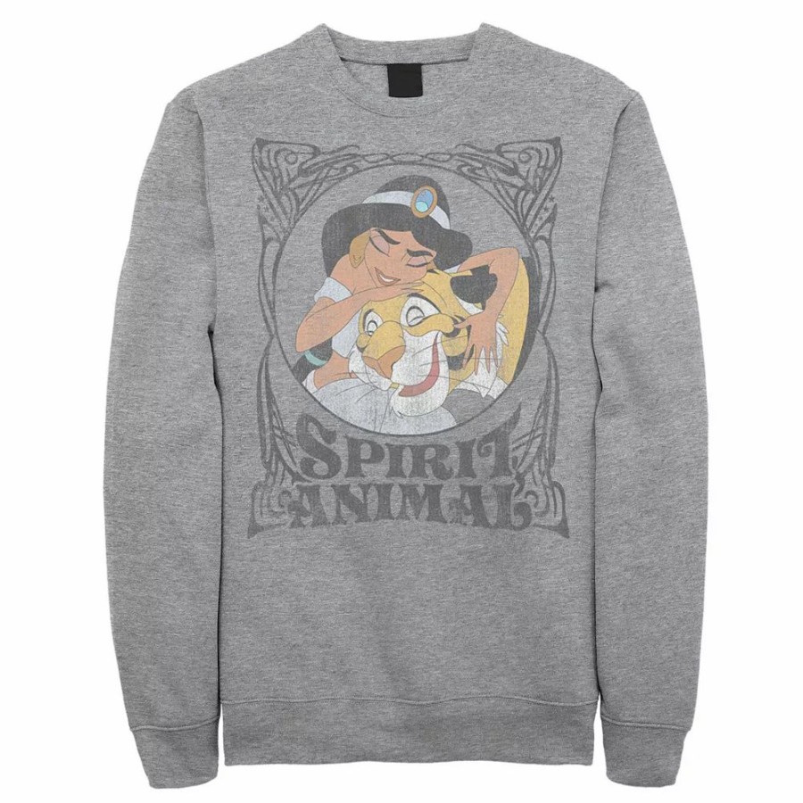 Tops * | Men'S Disney Aladdin Jasmine Spirit Animal Sweatshirt