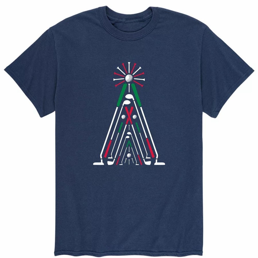 Tops * | Men'S Golf Christmas Tree Tee