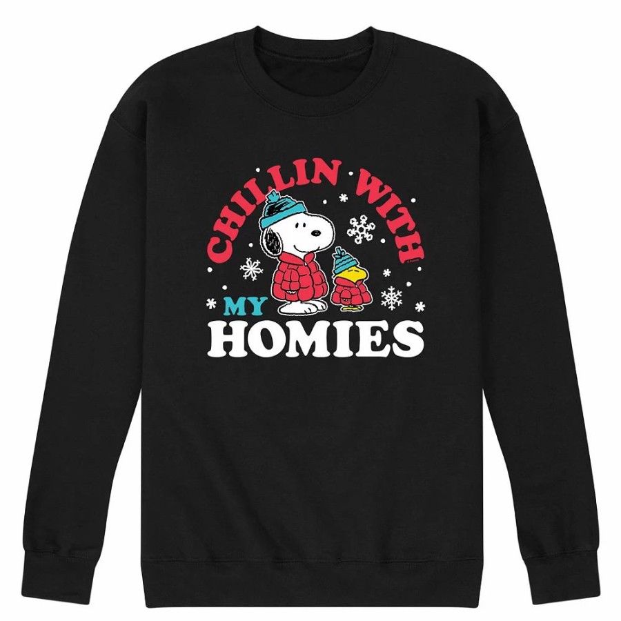 Tops * | Men'S Peanuts Chillin With My Homies Sweatshirt