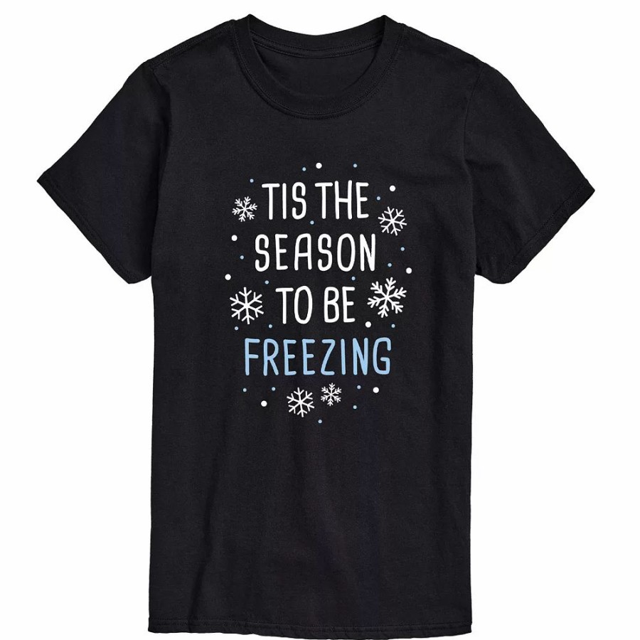 Tops * | Big & Tall Tis The Season Freezing Tee