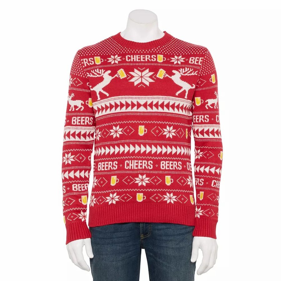 Tops * | Men'S Holiday Sweater With Hat