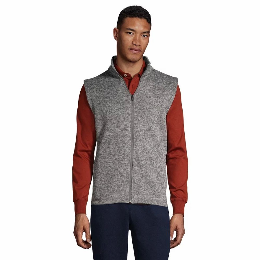 Tops * | Big & Tall Lands' End Sweater Fleece Vest