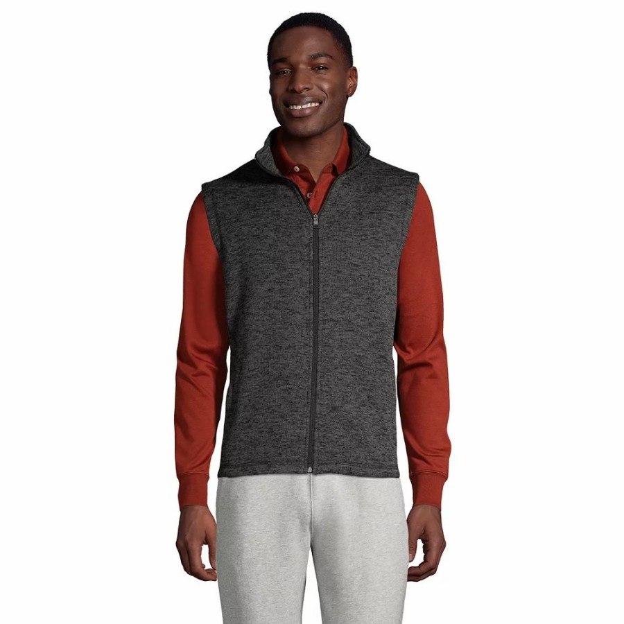 Tops * | Big & Tall Lands' End Sweater Fleece Vest