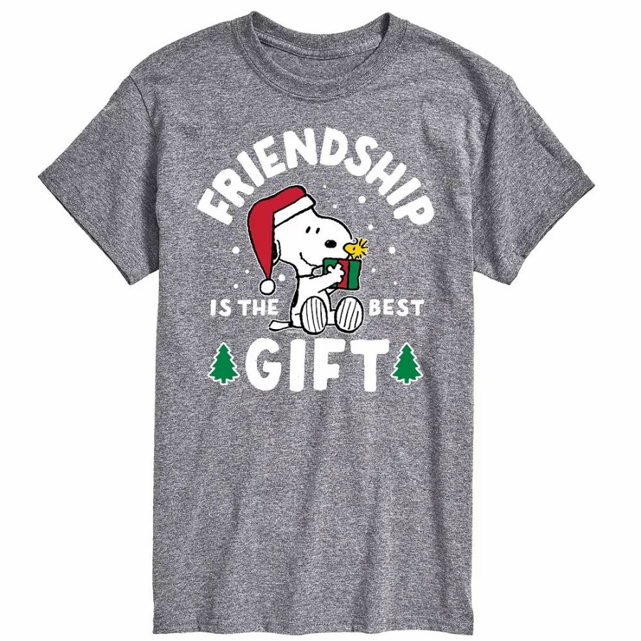 Tops * | Men'S Peanuts Friendship Best Gift Tee