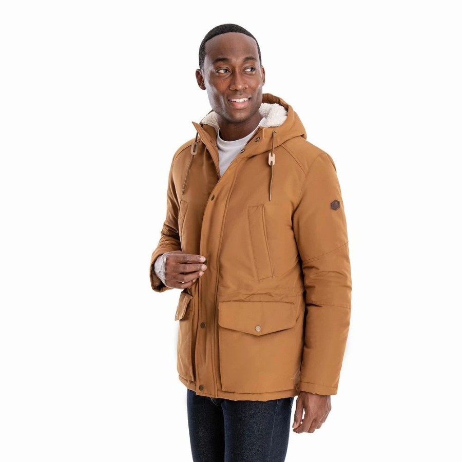 Outerwear * | Men'S Tower By London Fog Sherpa-Lined Hooded Parka