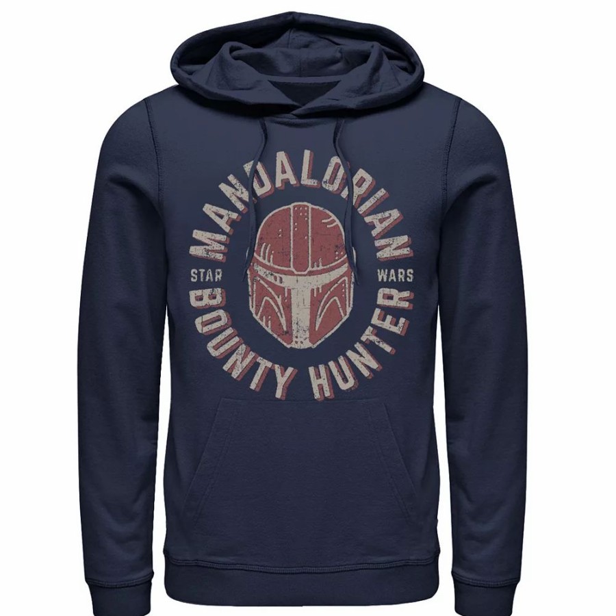 Tops * | Men'S Star Wars The Mandalorian Helmet Stamp Hoodie