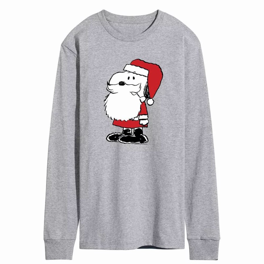 Tops * | Men'S Peanuts Santa Dog Tee