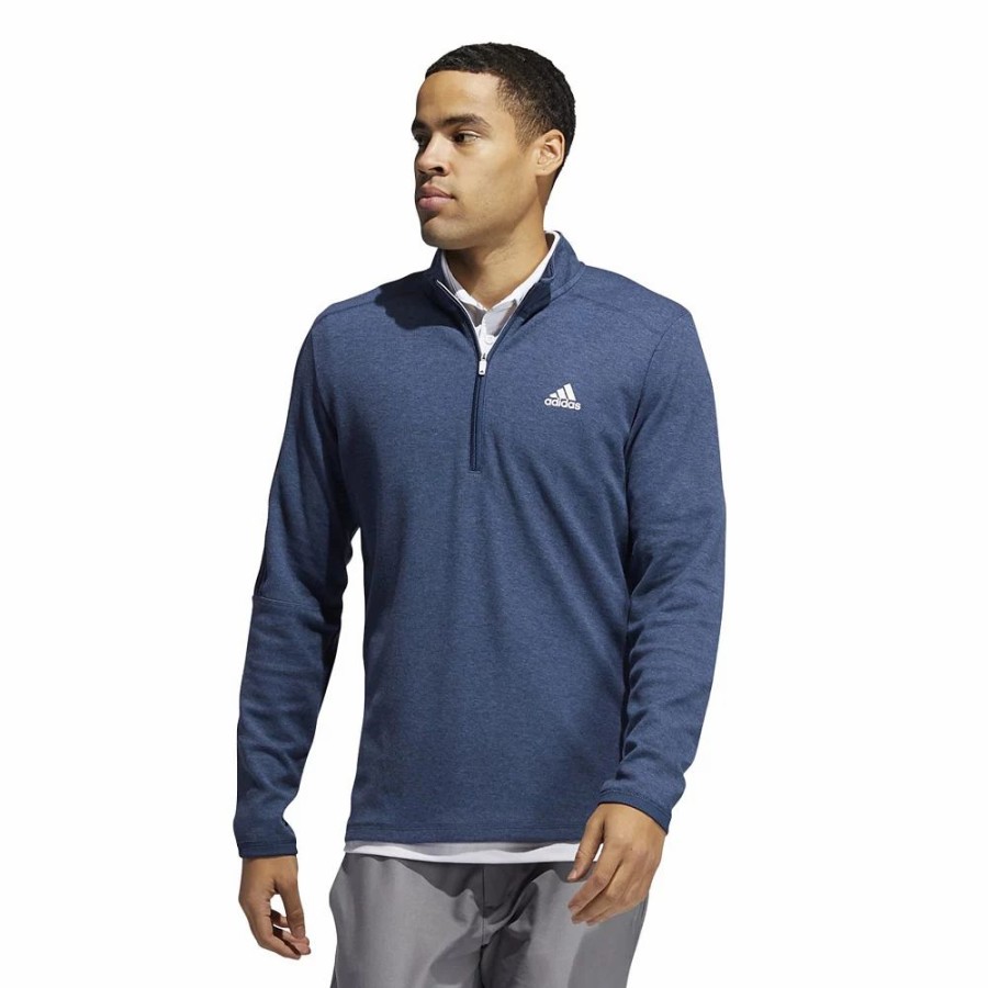 Tops * | Men'S Adidas 3-Stripes Quarter-Zip Pullover Top