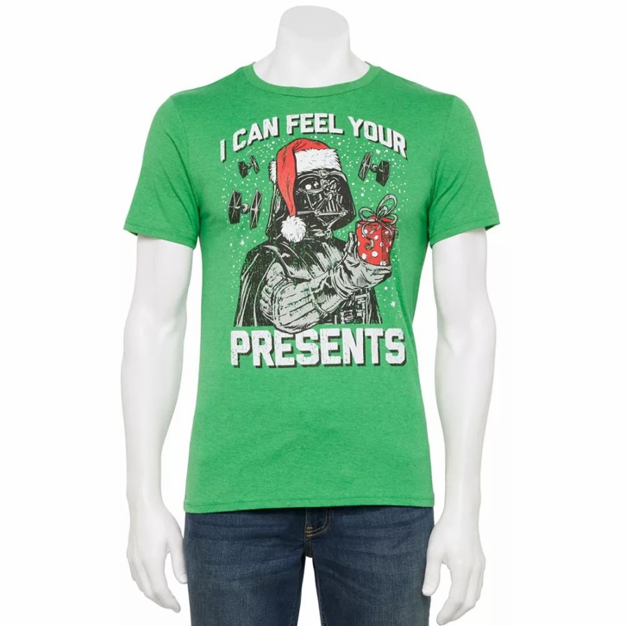 Tops * | Men'S Star Wars Darth Vader Holiday Tee