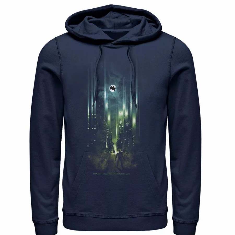 Tops * | Men'S Dc Comics Batman Street Lights Poster Hoodie