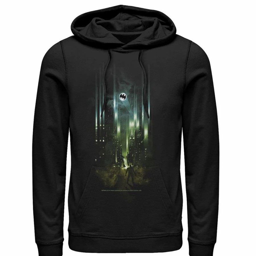 Tops * | Men'S Dc Comics Batman Street Lights Poster Hoodie