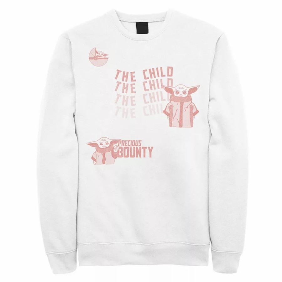 Tops * | Men'S Star Wars: The Mandalorian The Child Precious Bounty Text Sweatshirt