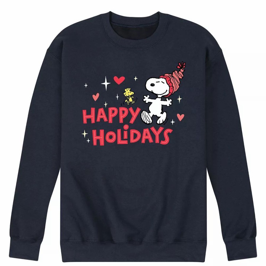 Tops * | Men'S Peanuts Happy Holiday Sweatshirt