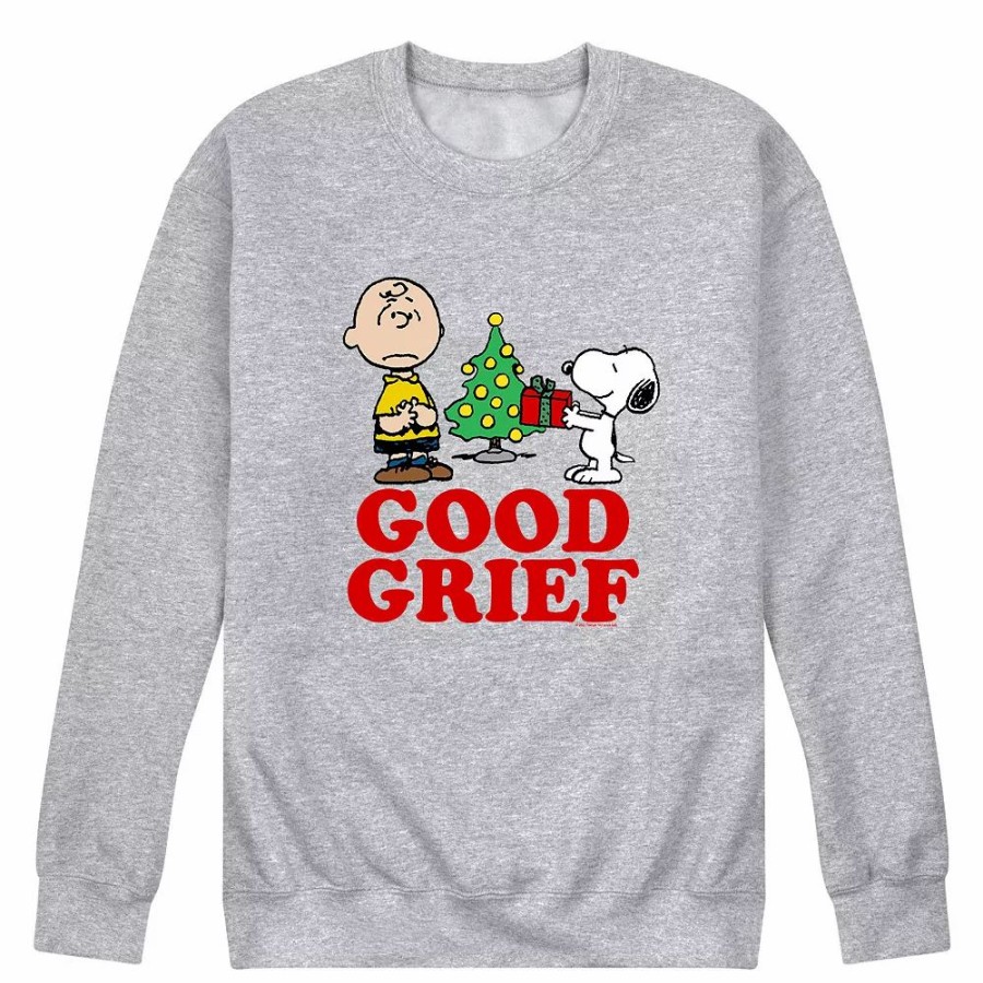 Tops * | Men'S Peanuts Good Grief Holiday Sweatshirt