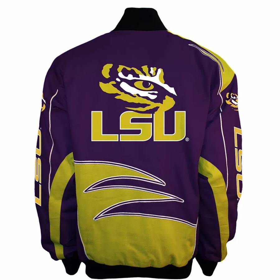 Outerwear * | Men'S Franchise Club Lsu Tigers Shred Twill Jacket