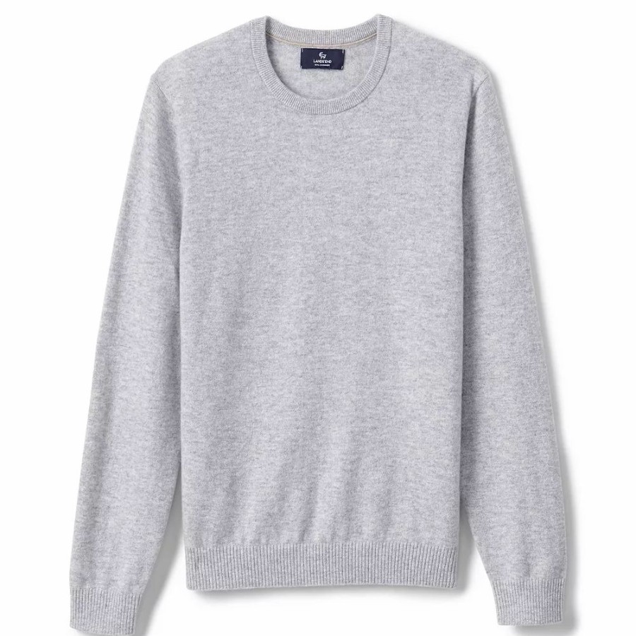 Tops * | Big & Tall Men'S Lands' End Fine Gauge Cashmere Crewneck Sweater