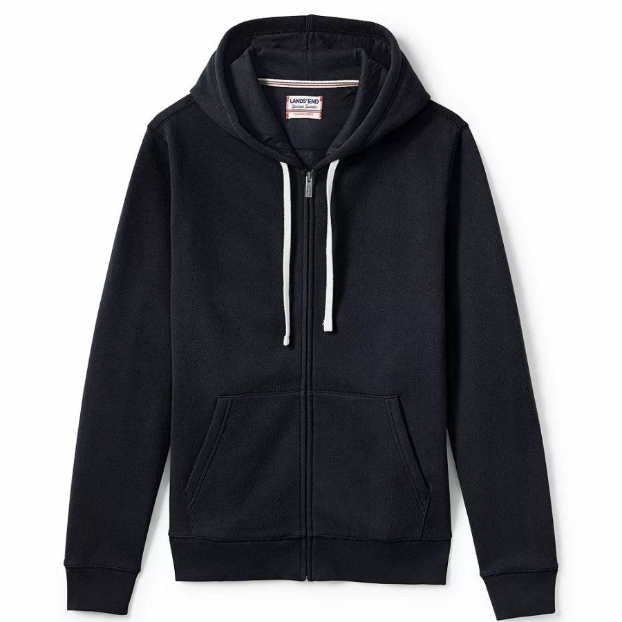 Tops * | Big & Tall Lands' End Serious Sweats Full-Zip Hoodie