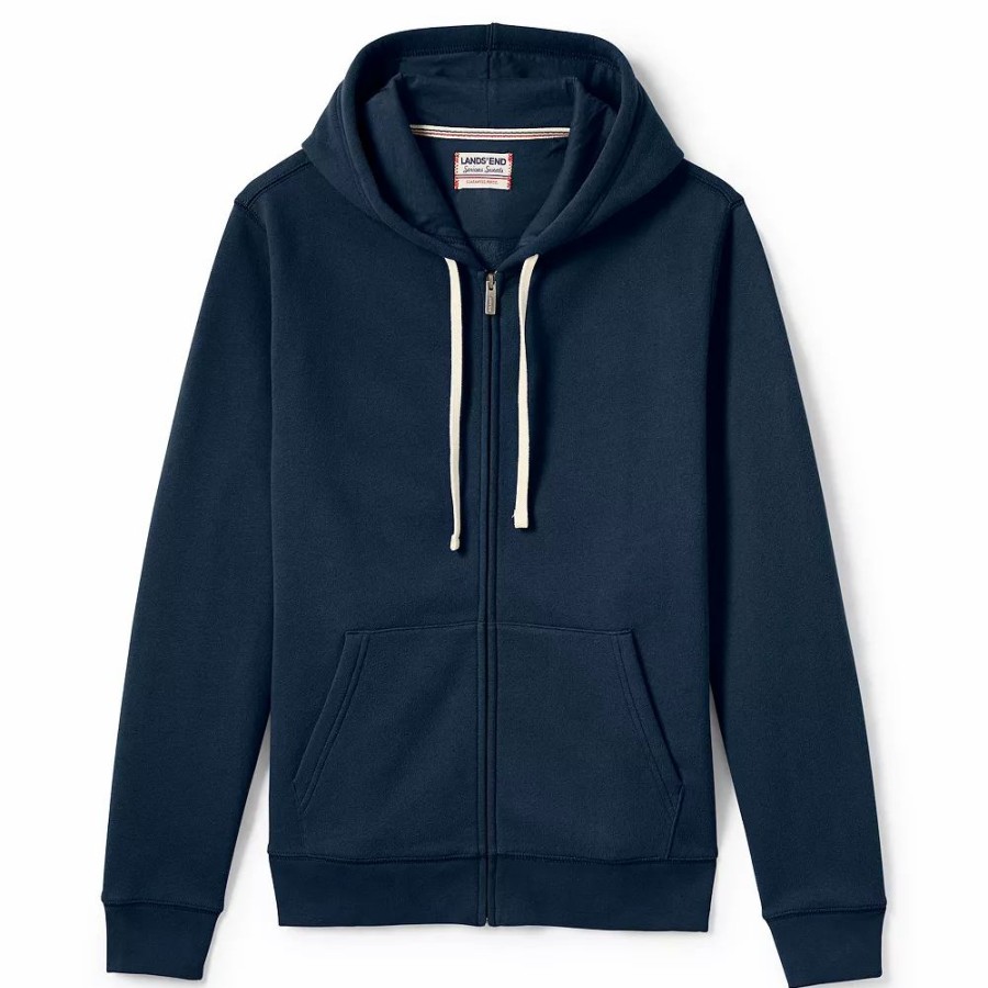 Tops * | Big & Tall Lands' End Serious Sweats Full-Zip Hoodie