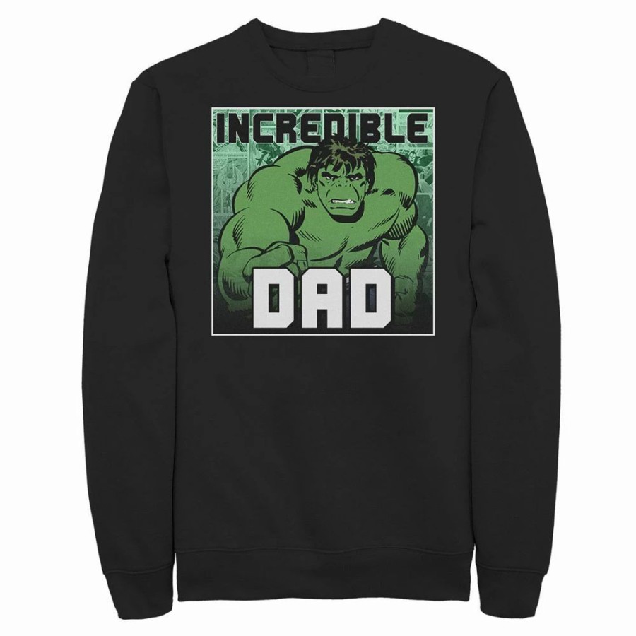 Tops * | Big & Tall Marvel Hulk Father'S Day Incredible Dad Sweatshirt