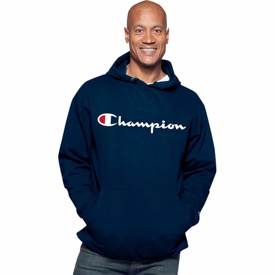 Tops * | Big & Tall Champion Powerblend Graphic Hoodie