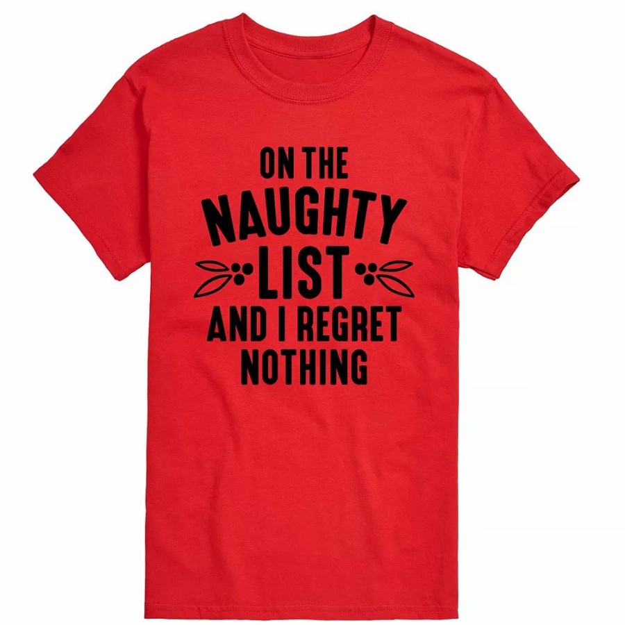 Tops * | Big & Tall On The Naughty List Tee