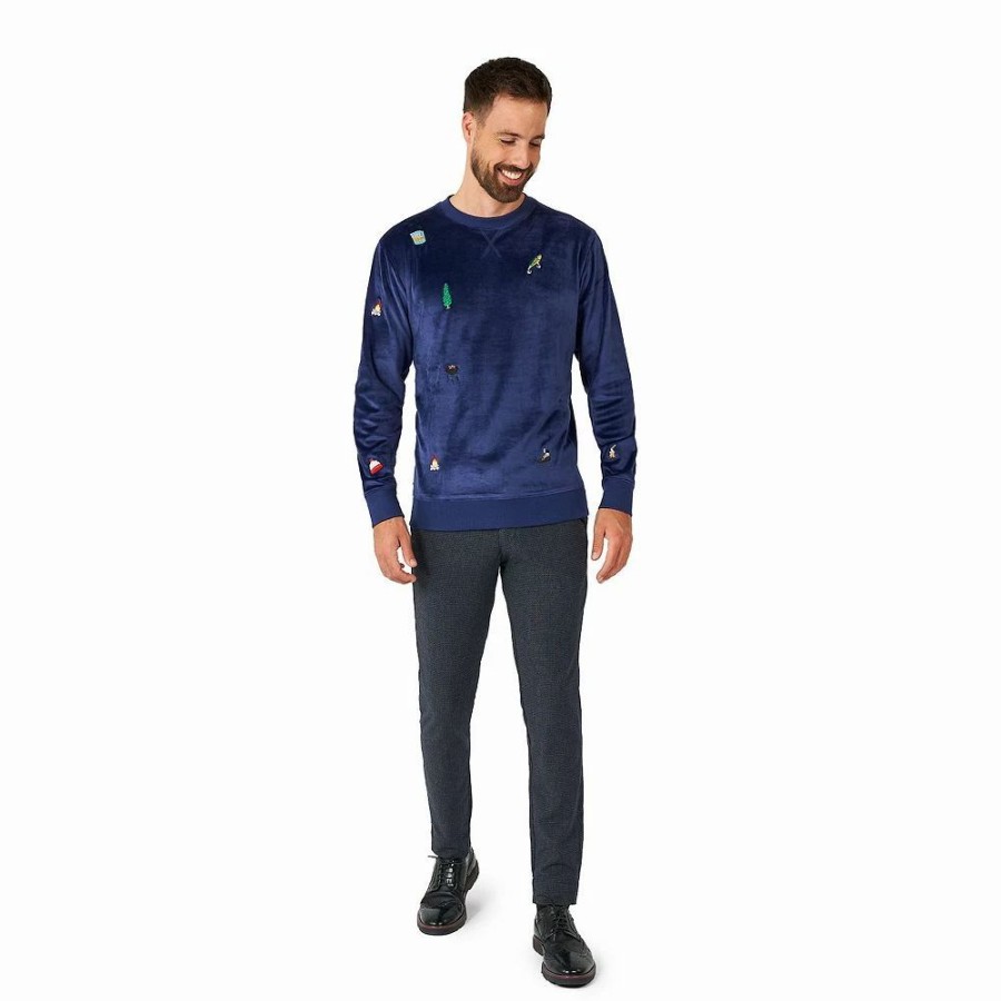 Tops * | Men'S Deluxe Sweater Christmas Icons