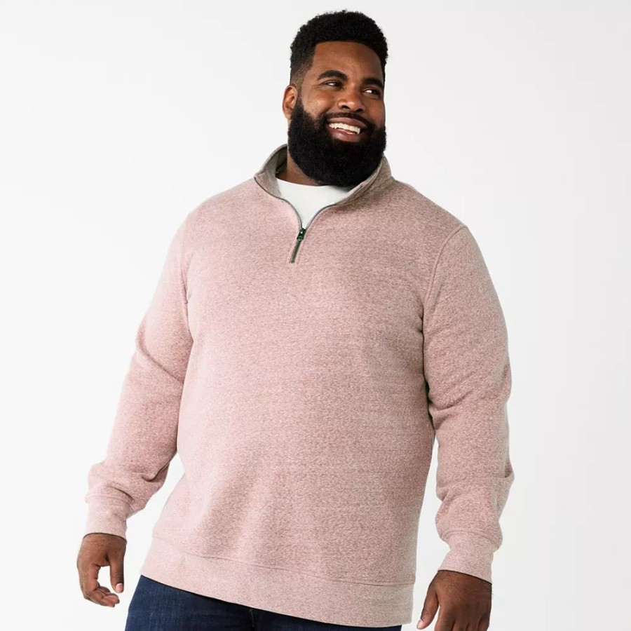 Tops * | Big & Tall Sonoma Goods For Life Quarter-Zip Fleece