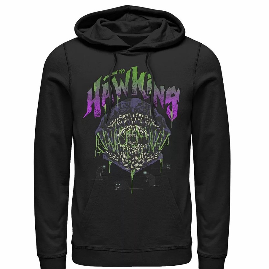 Tops * | Men'S Netflix Stranger Things Demogorgon Welcome To Hawkins Hoodie