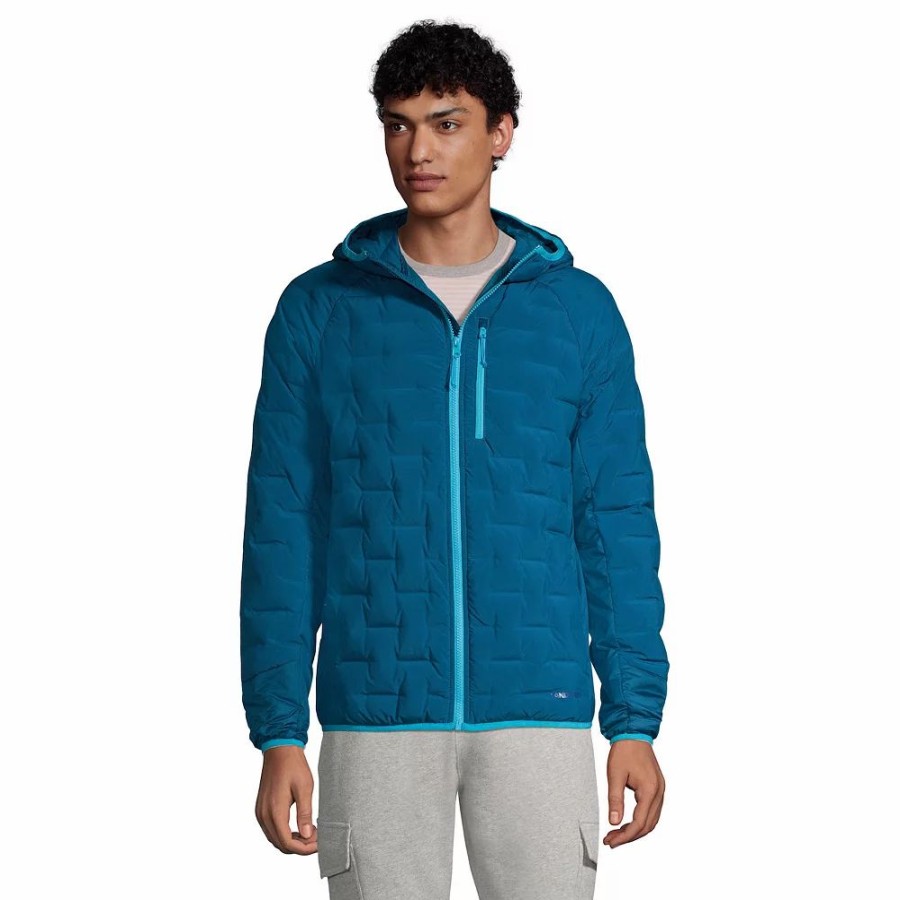 Outerwear * | Men'S Lands' End Insulated Double Weave Down Jacket