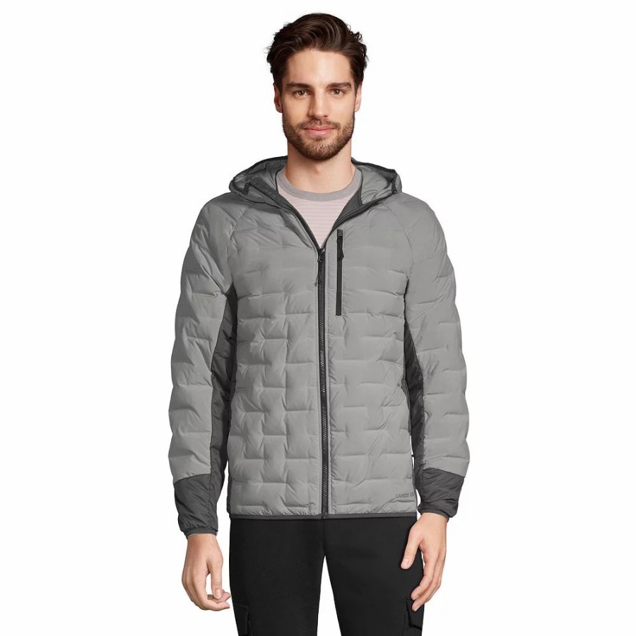 Outerwear * | Men'S Lands' End Insulated Double Weave Down Jacket