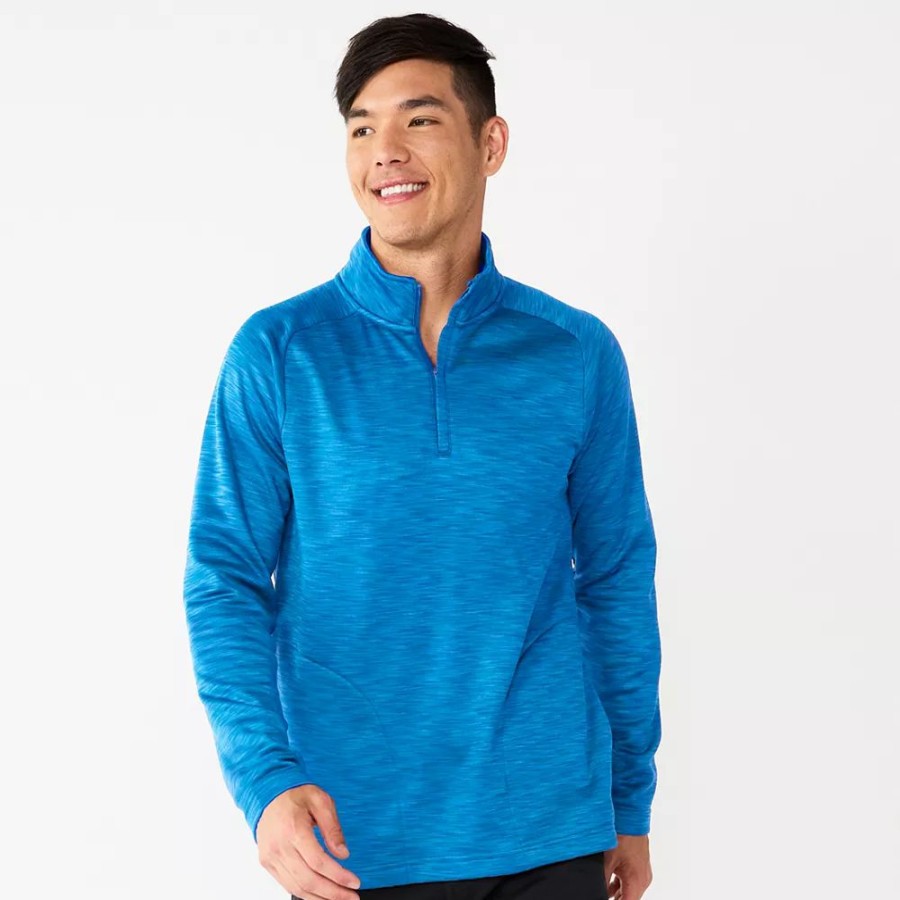 Tops * | Men'S Tek Gear Quarter-Zip Performance Golf Fleece