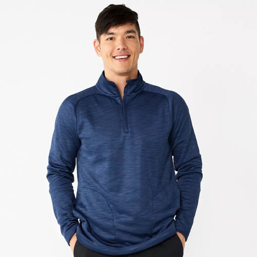 Tops * | Men'S Tek Gear Quarter-Zip Performance Golf Fleece