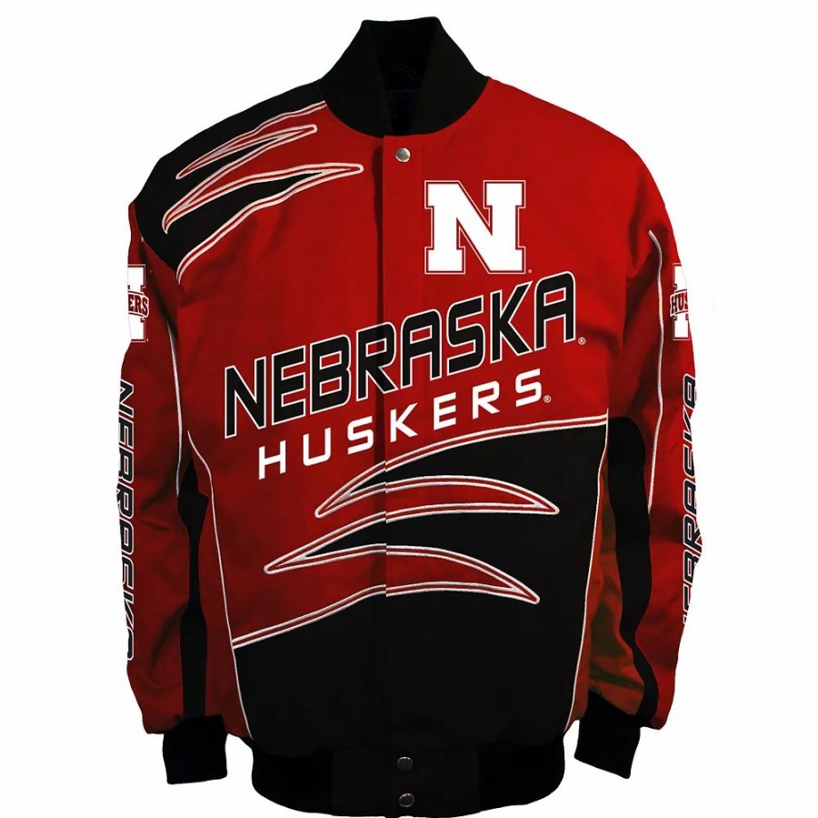 Outerwear * | Men'S Franchise Club Nebraska Cornhuskers Shred Twill Jacket