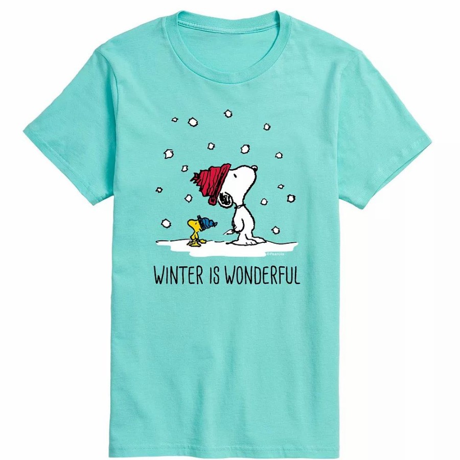 Tops * | Men'S Peanuts Winter Is Wonderful Tee