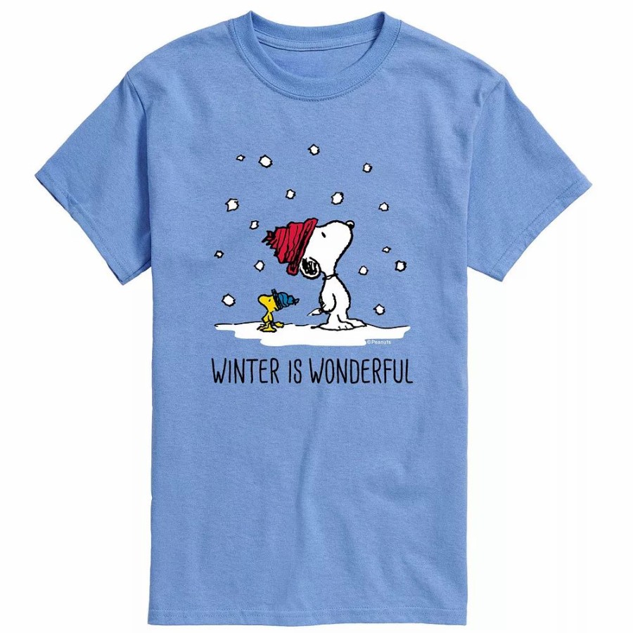 Tops * | Men'S Peanuts Winter Is Wonderful Tee