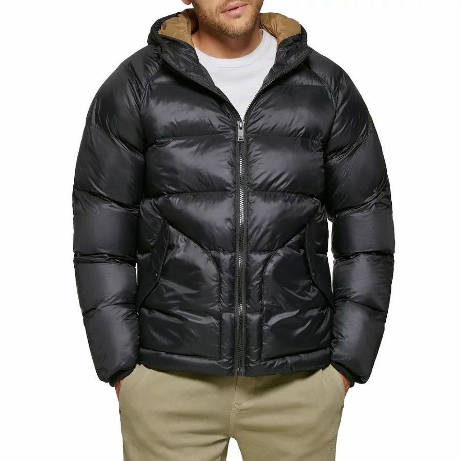 Outerwear * | Men'S Dockers Hooded Puffer Jacket