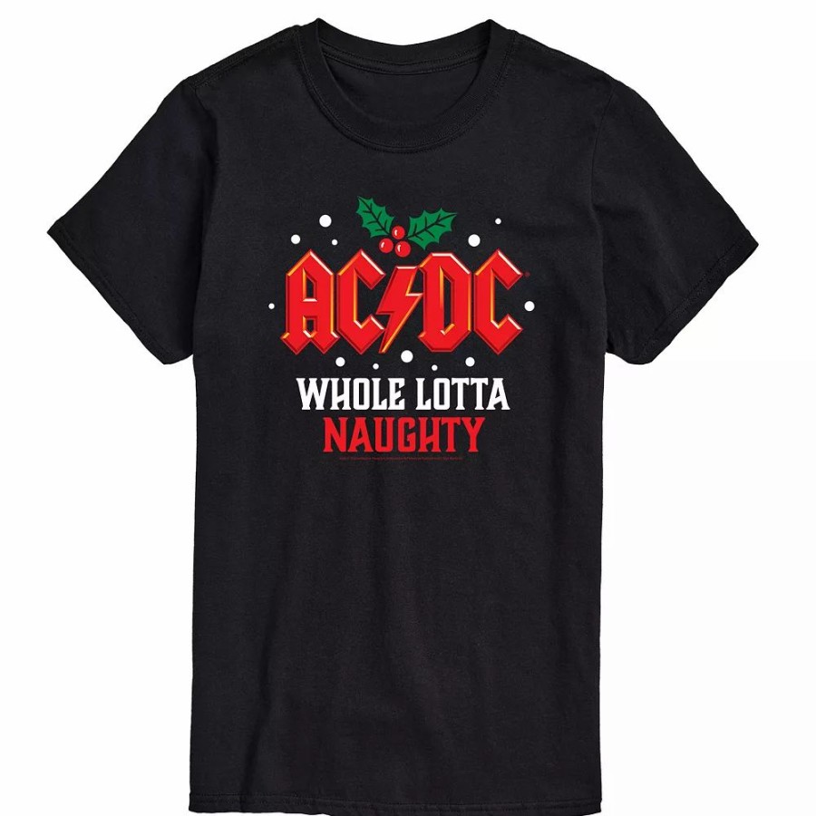 Tops * | Big & Tall Acdc Lotta Naughty Tee