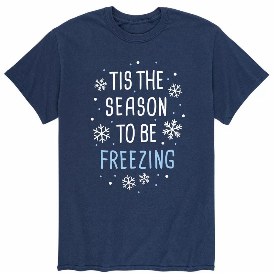 Tops * | Men'S Tis The Season Freezing Tee