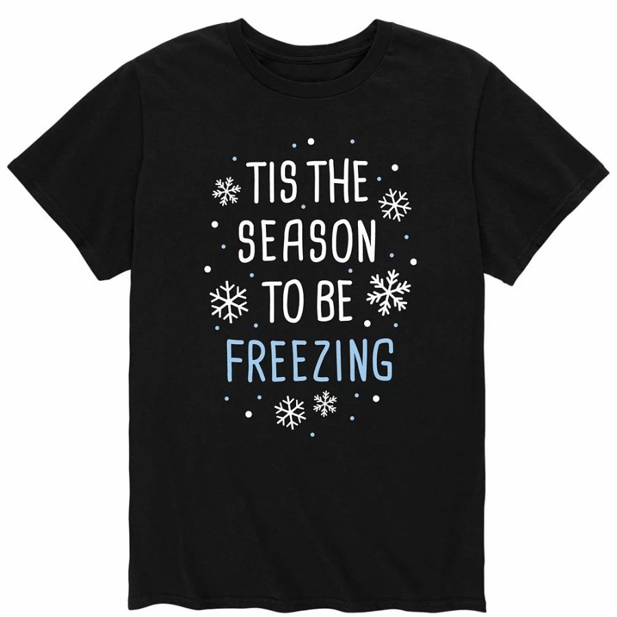 Tops * | Men'S Tis The Season Freezing Tee