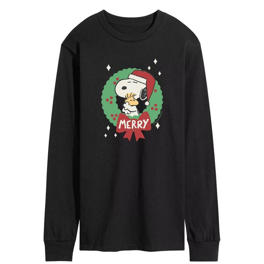 Tops * | Men'S Peanuts Merry Tee