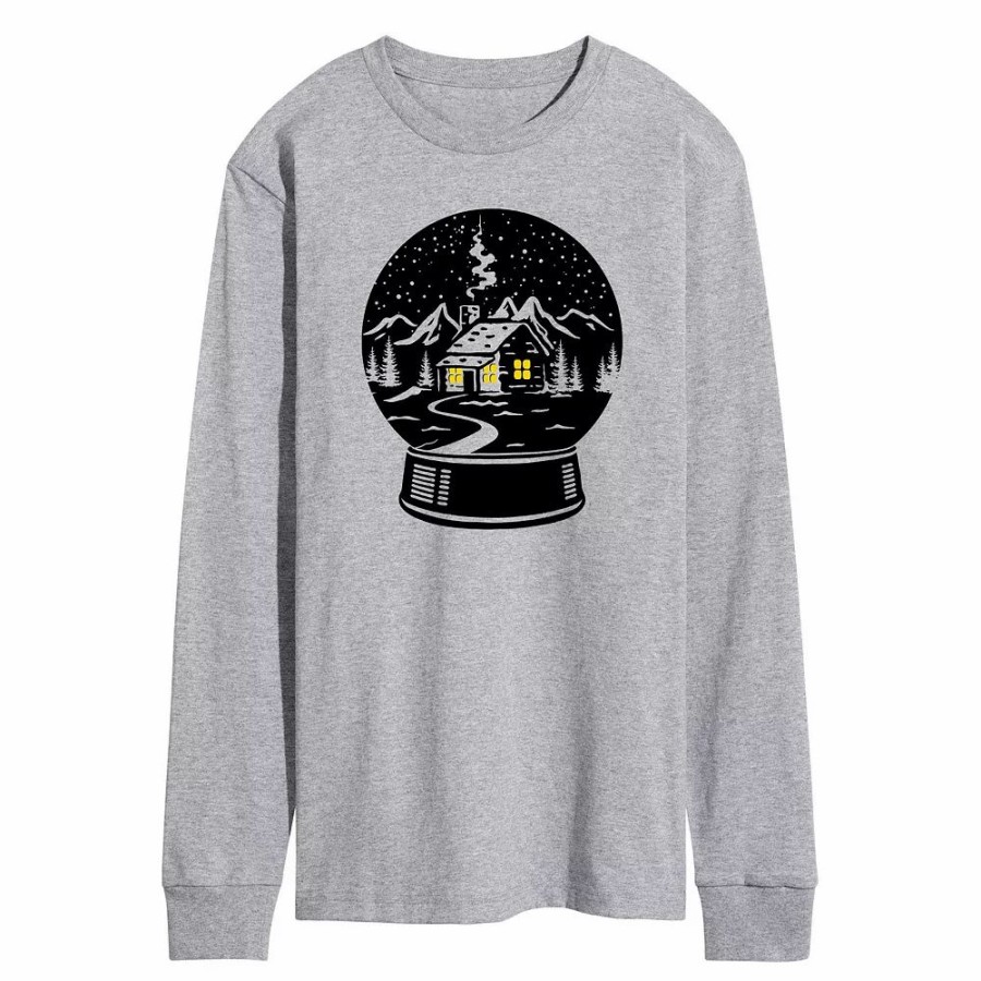 Tops * | Men'S Snow Globe Long Sleeve Tee