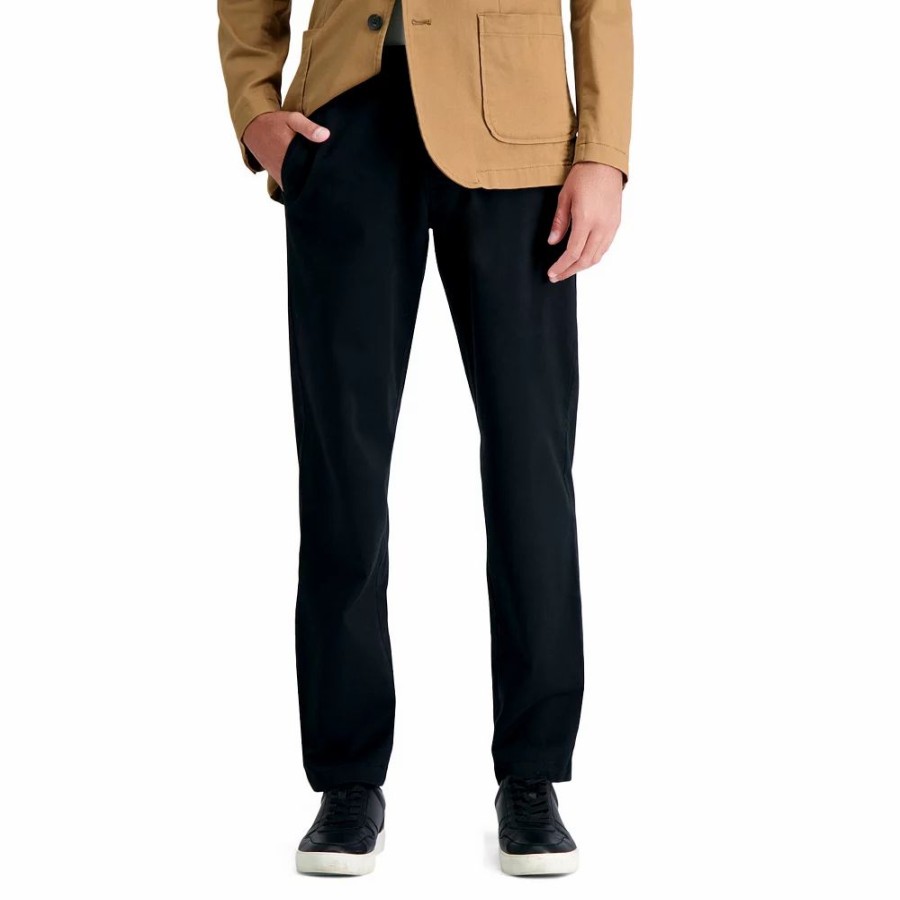 Bottoms * | Men'S Haggar Life Khaki Comfort-Chino Flat-Front Pants