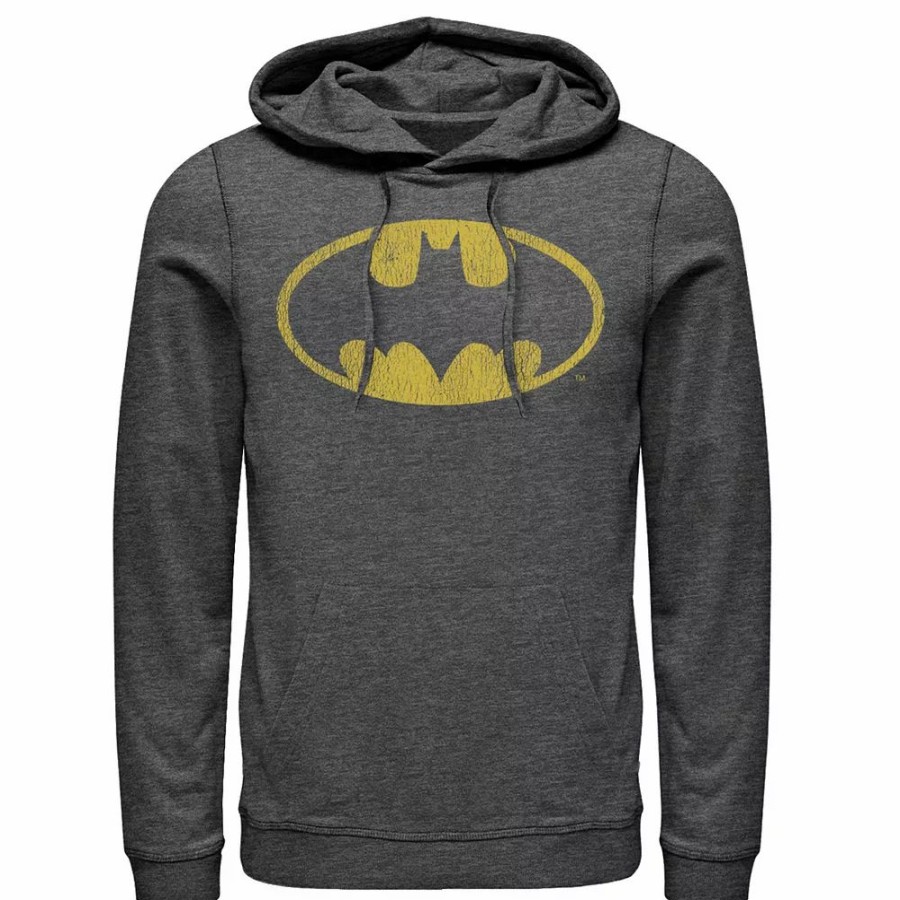 Tops * | Men'S Dc Comics Batman Distressed Classic Logo Hoodie