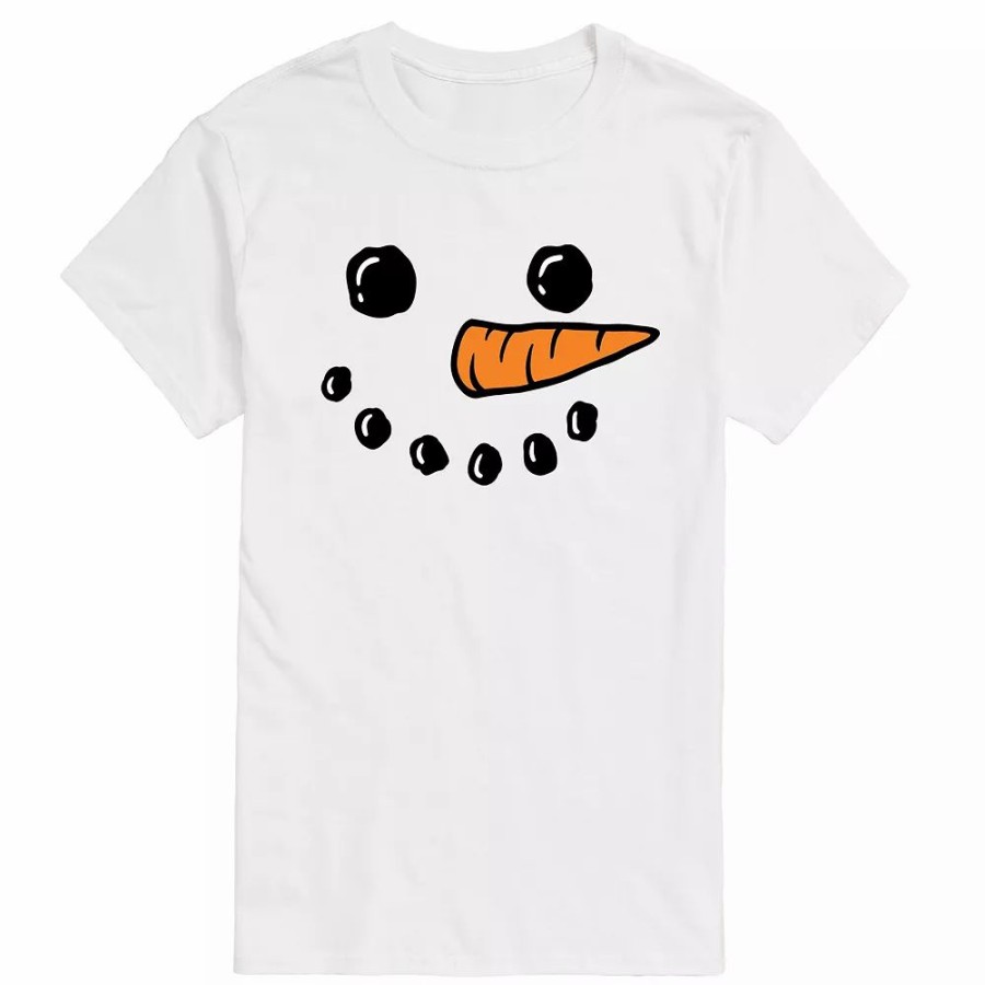 Tops * | Big & Tall Snowman Face Tee