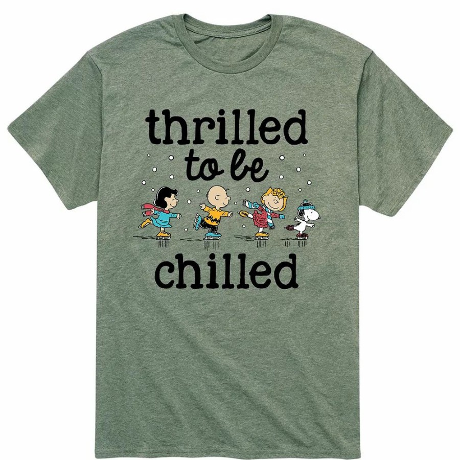 Tops * | Men'S Peanuts "Thrilled To Be Chilled" Skating Tee