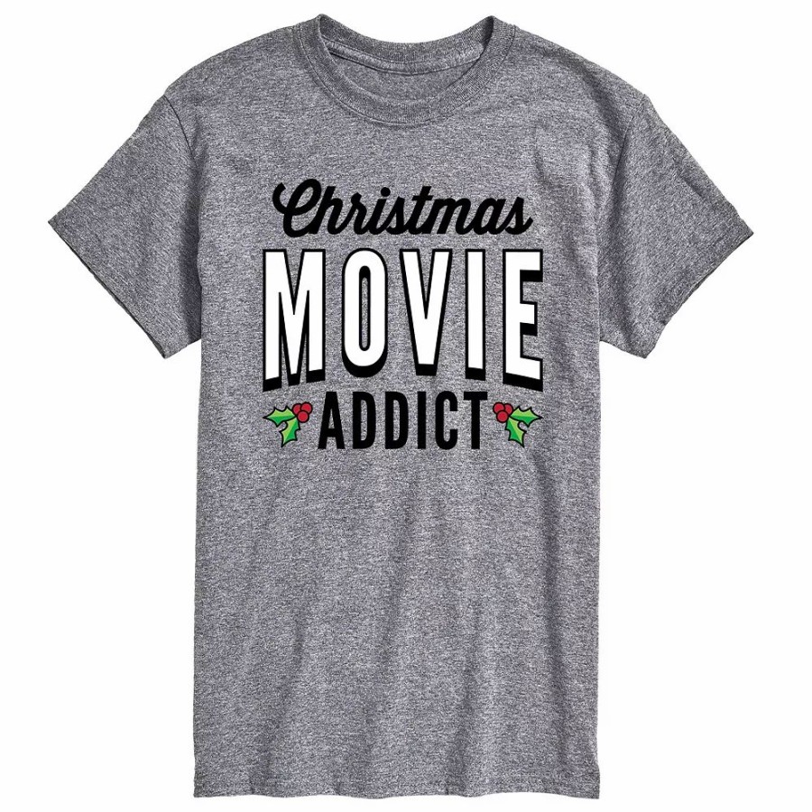 Tops * | Big & Tall Christmas Movie Addict Tee