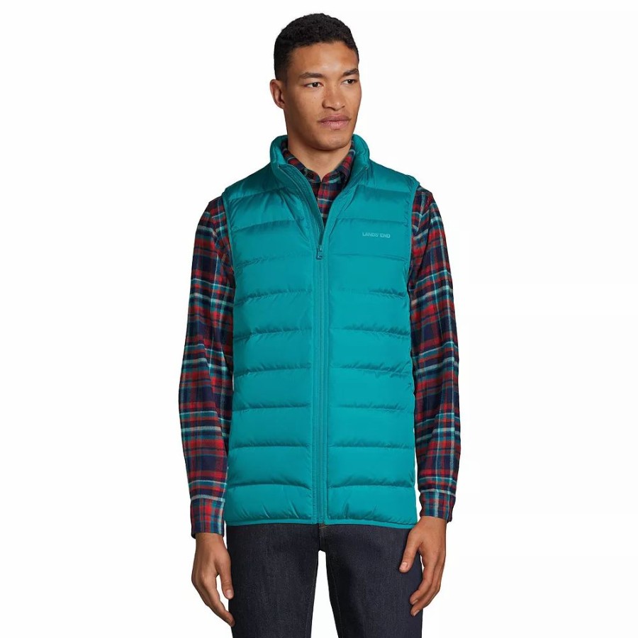 Outerwear * | Big & Tall Lands' End 600 Down Puffer Vest Spade Blue