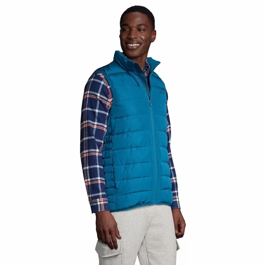 Outerwear * | Big & Tall Lands' End 600 Down Puffer Vest Spade Blue